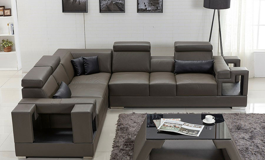 Lumere - L - Leather Sofa Lounge Set